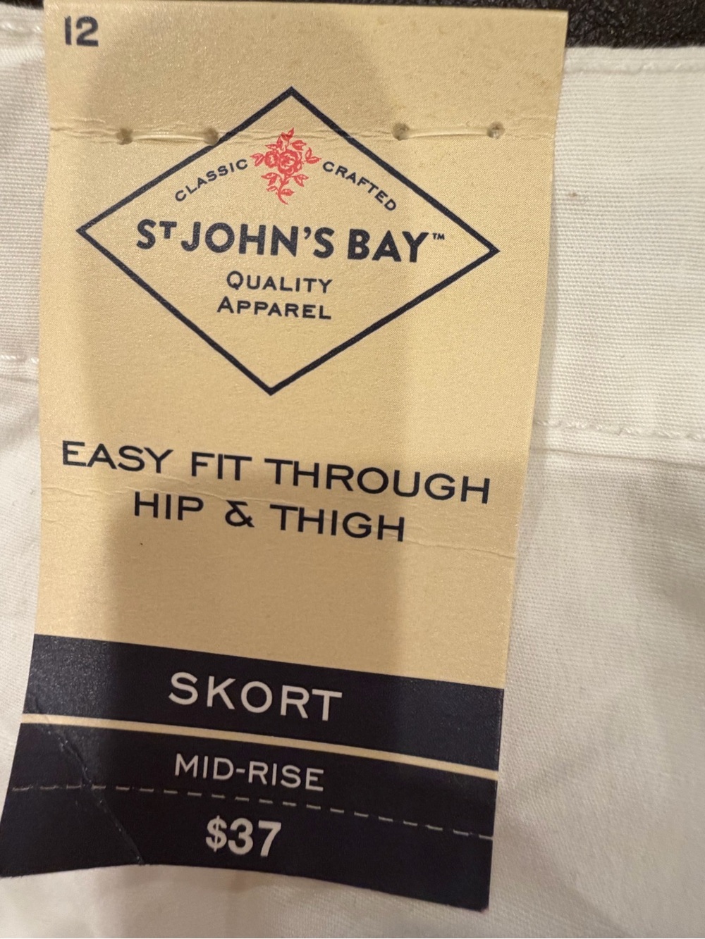 St. John's Bay White Skort - Classic Mid-Rise